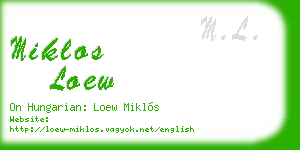 miklos loew business card